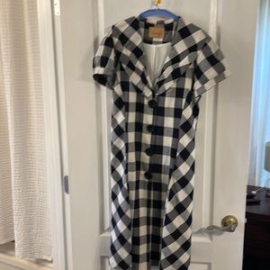 Black and white check print dress